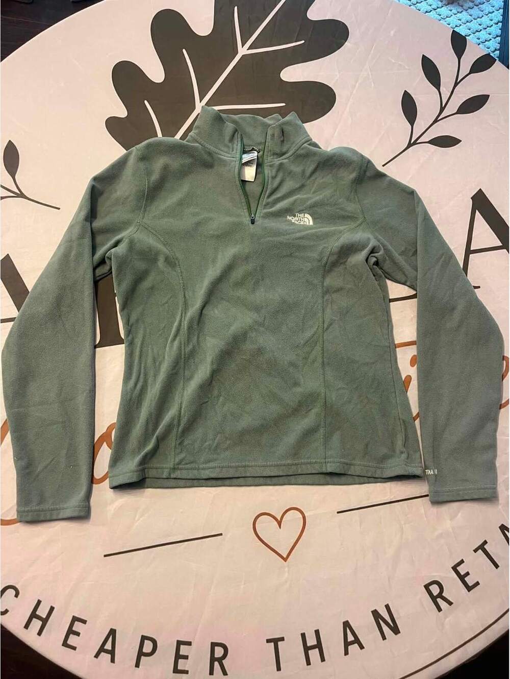 The North Face Women's M Green Fleece Pullover TKA 100
